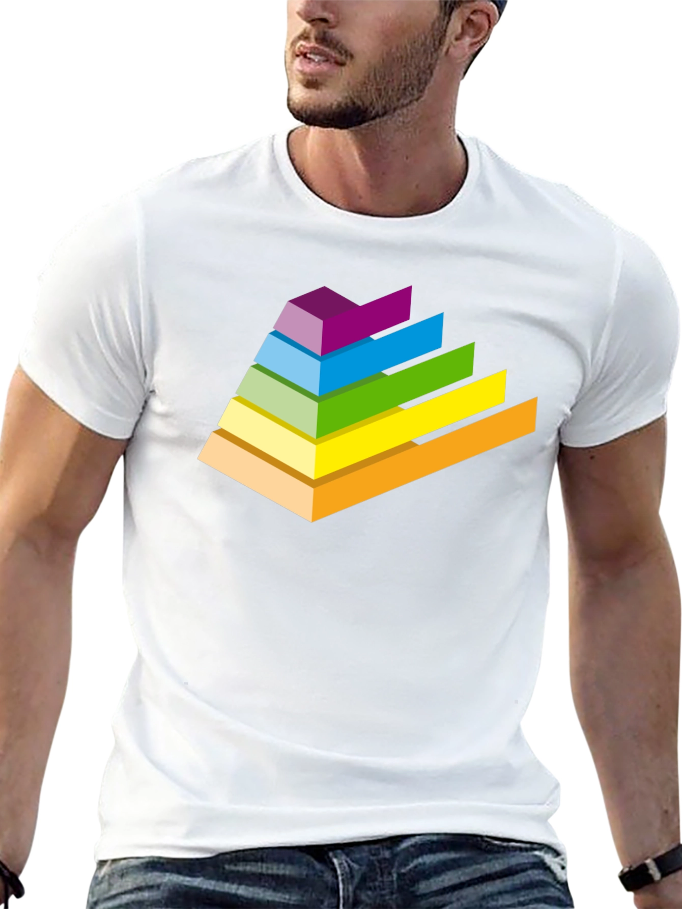 Retro Pyramid T-Shirt - Black Graphic Tee