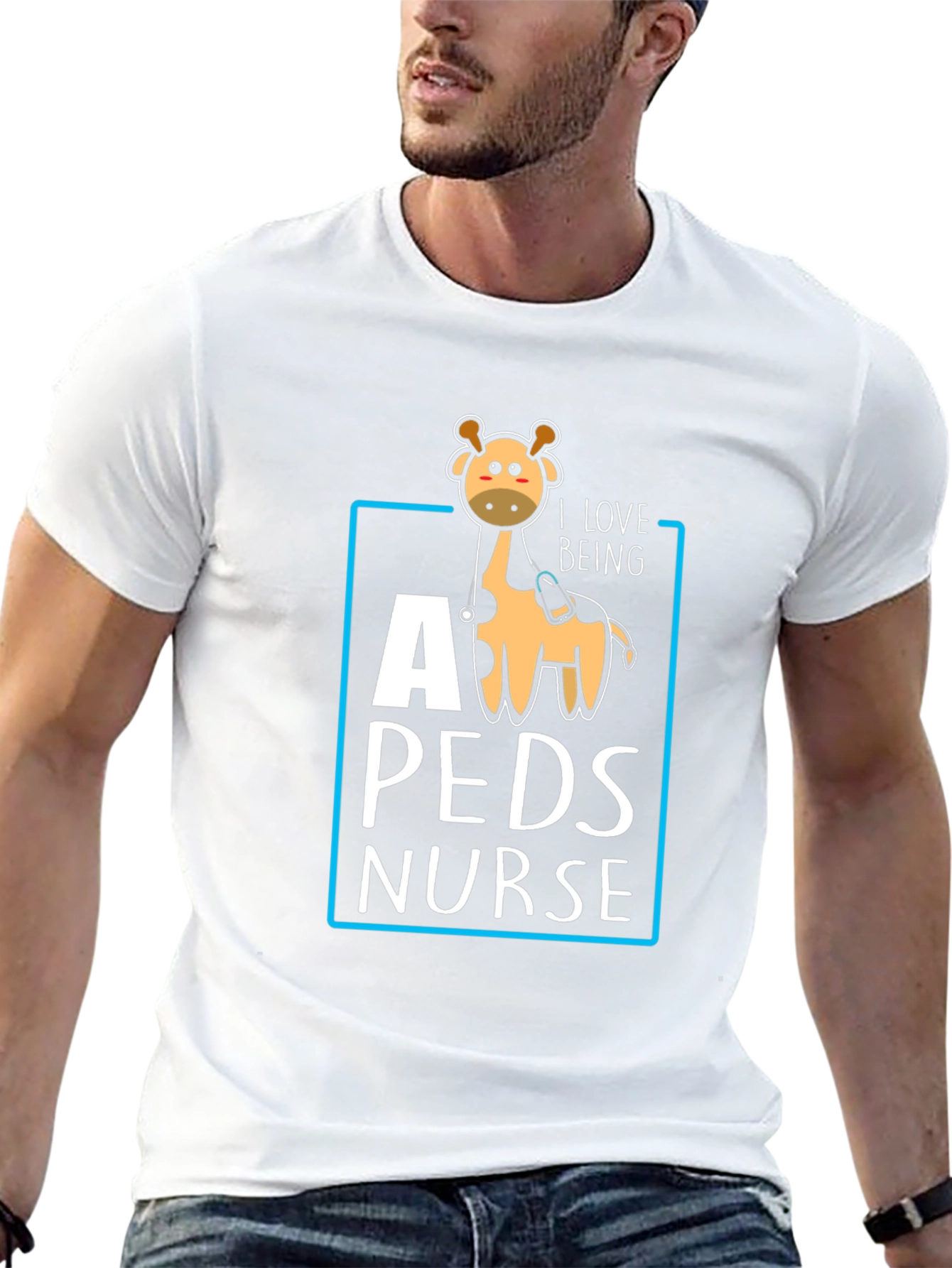 Pediatric Nurse Giraffe T-Shirt Cute Nursing Gift