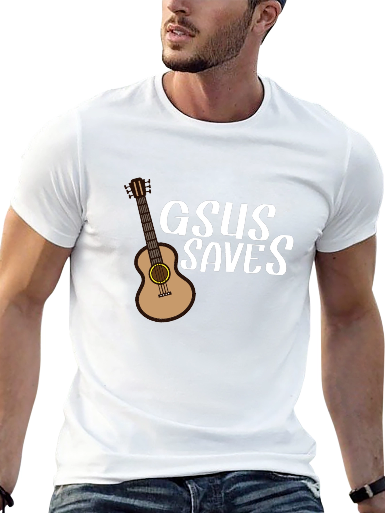 GSUS Saves Graphic T-Shirt - Black Cotton Tee