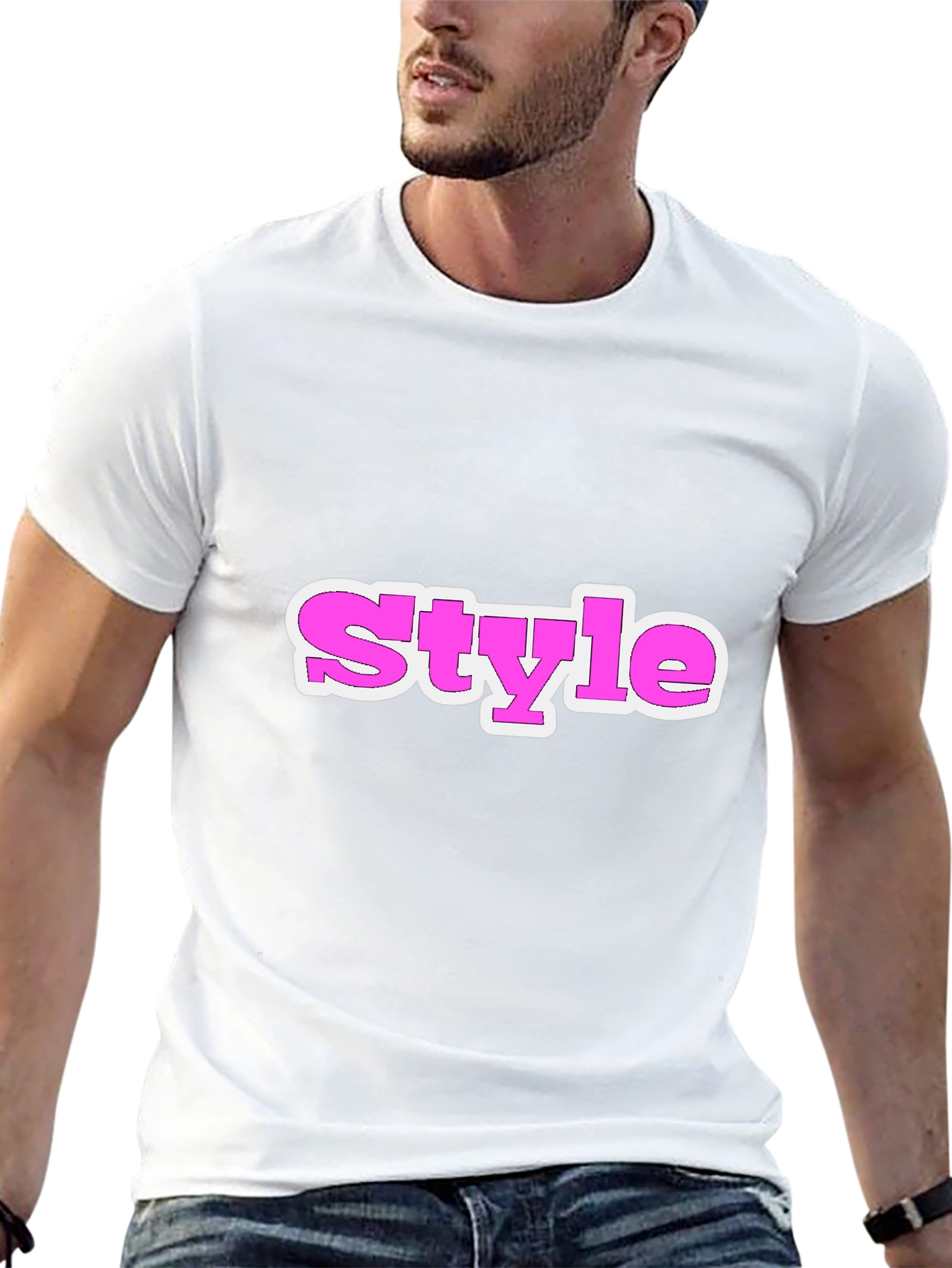 Stylish Black Tee with Style Graphic