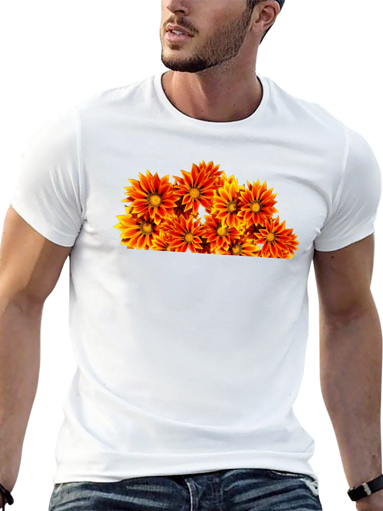 Floral Graphic Black T-Shirt