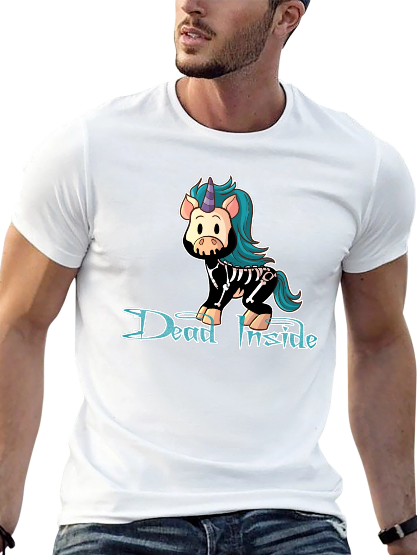 Dead Inside Unicorn Black T-Shirt