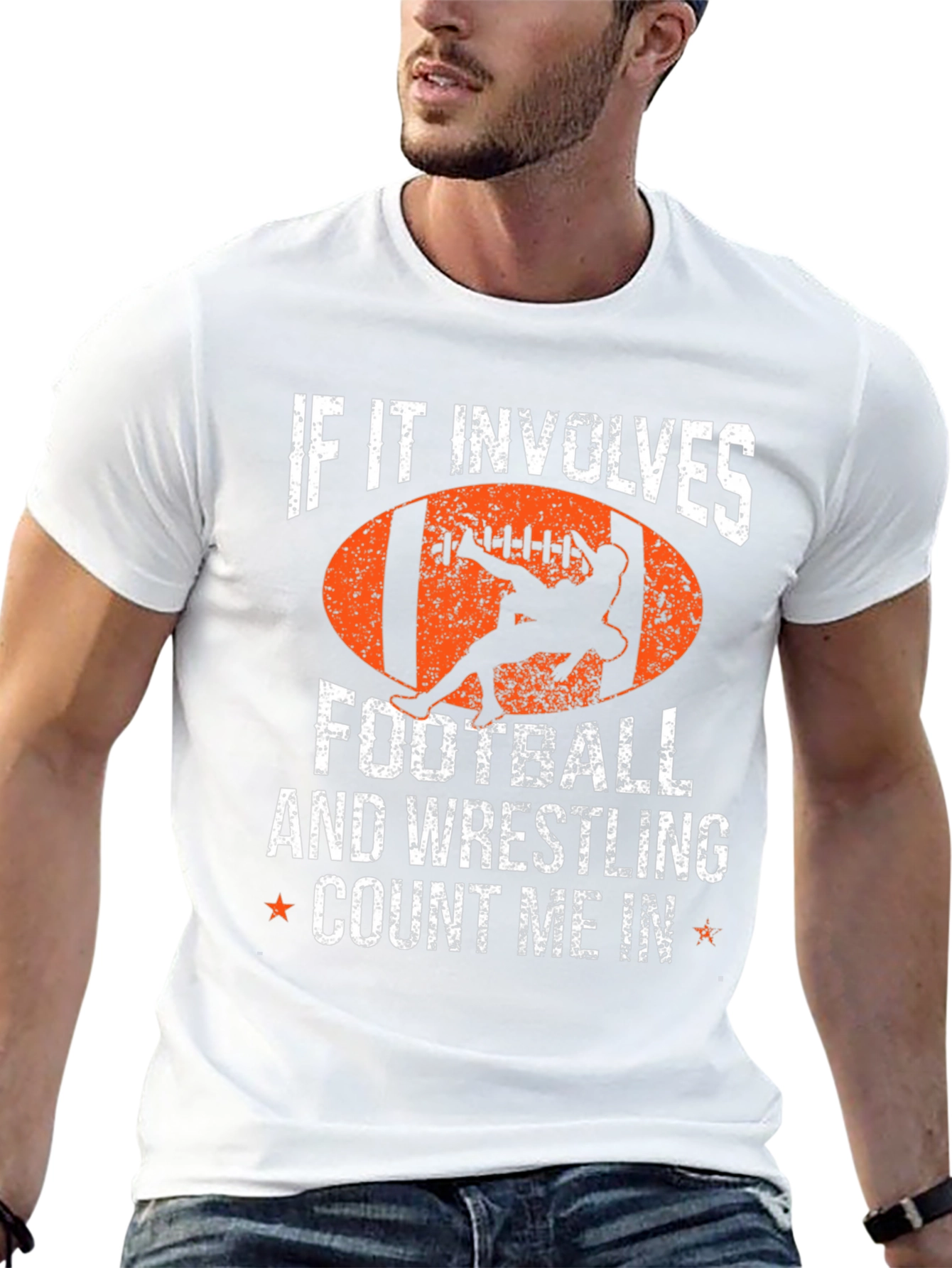 Football and Wrestling T-Shirt - Count Me In!
