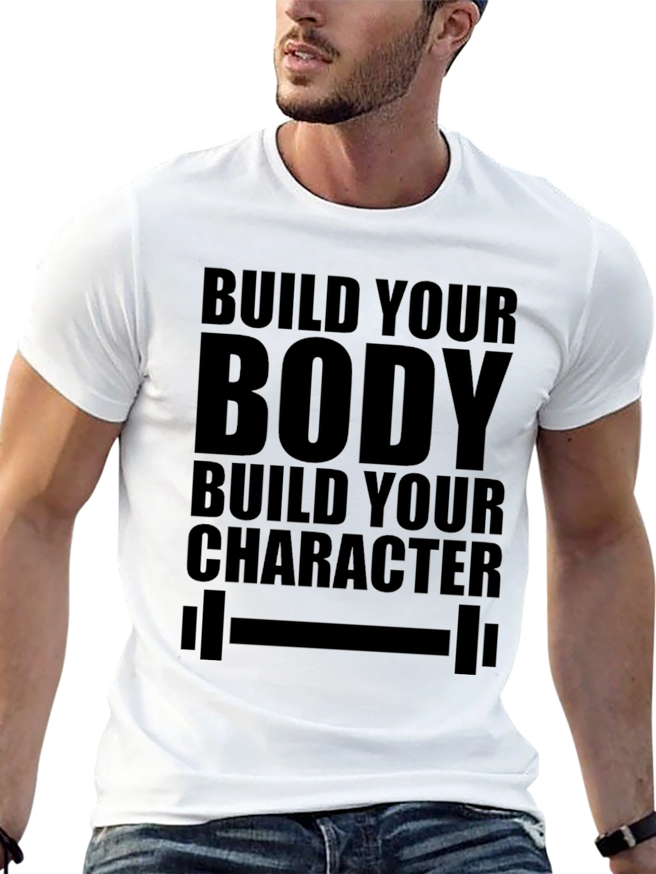 Build Your Body Black Graphic Tee