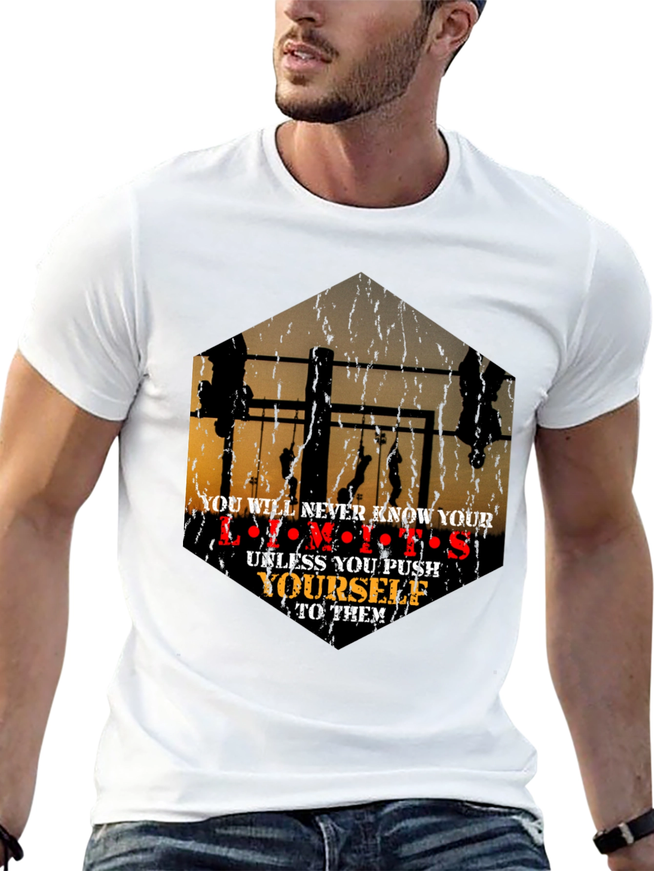 Motivational Workout Limits Graphic T-Shirt