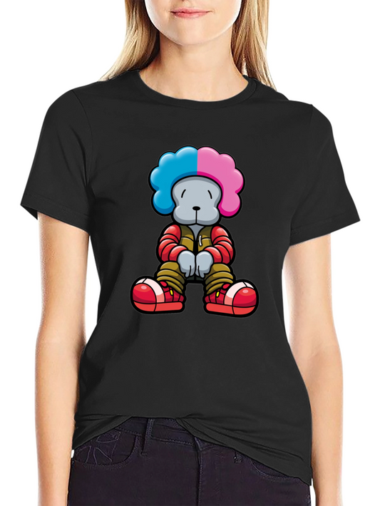 Cartoon Bear Graphic Tee - Stylish Unisex T-Shirt