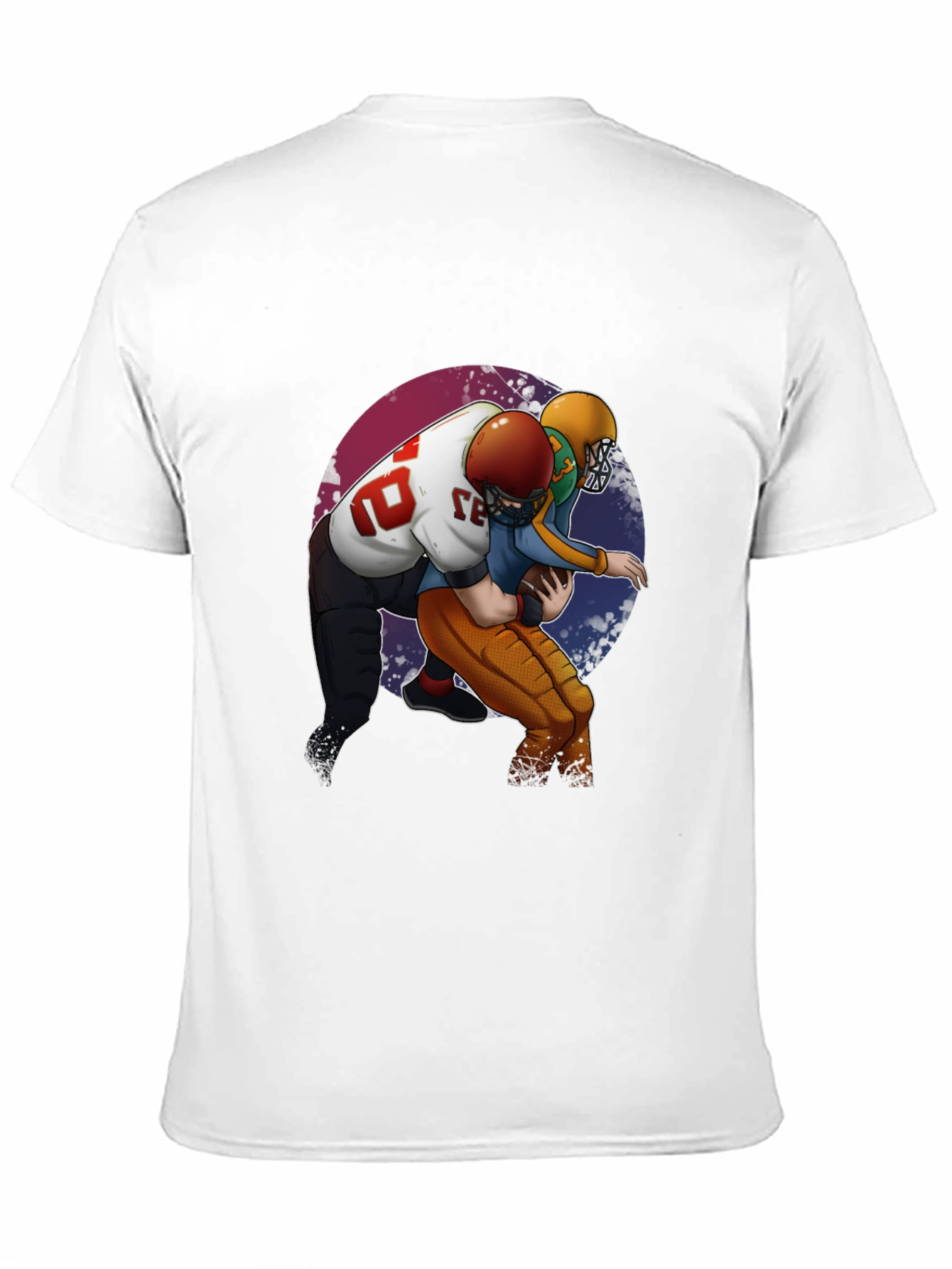 Football Players T-Shirt - Black Graphic Tee