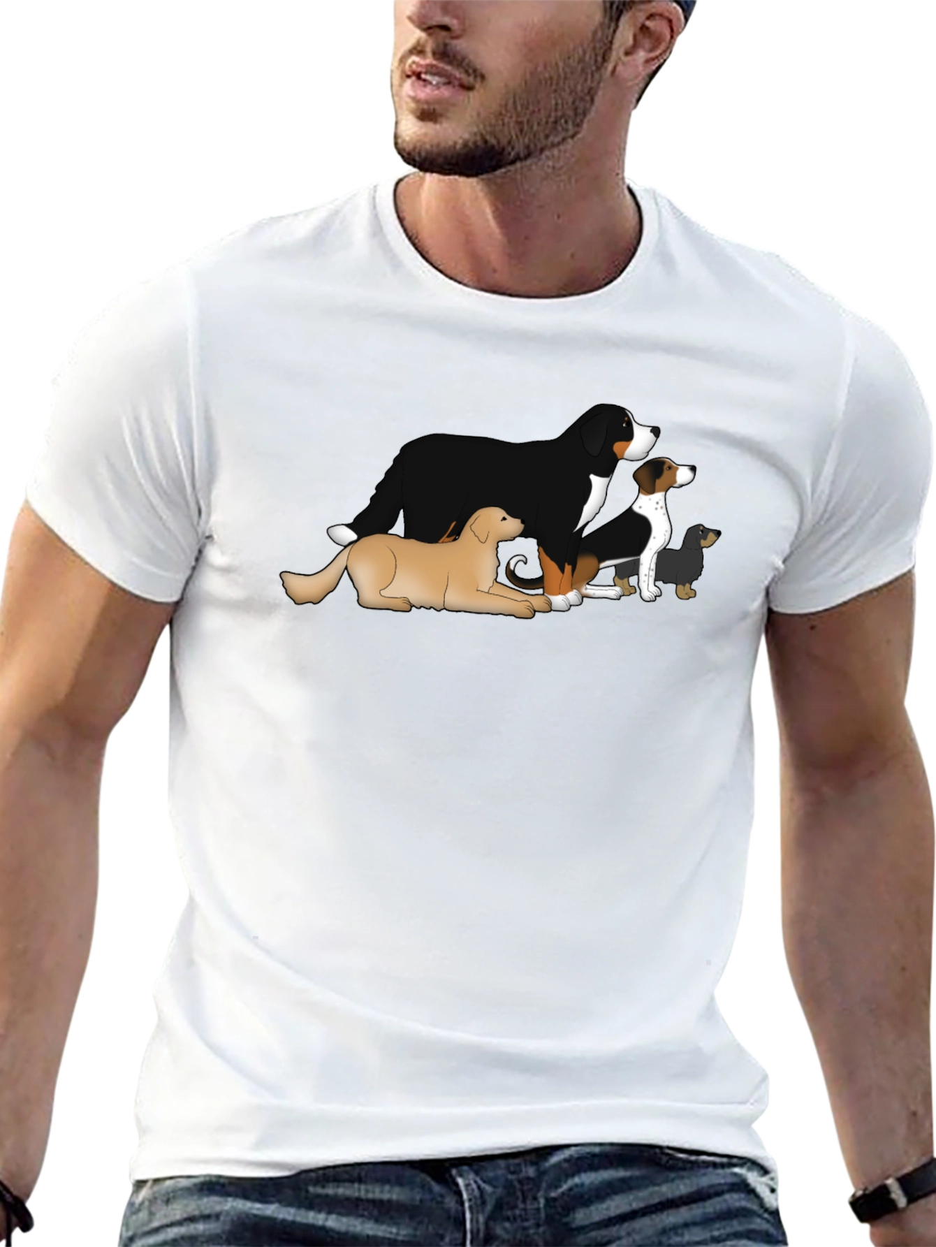 Dog Breed T-Shirt - Black Cotton Blend