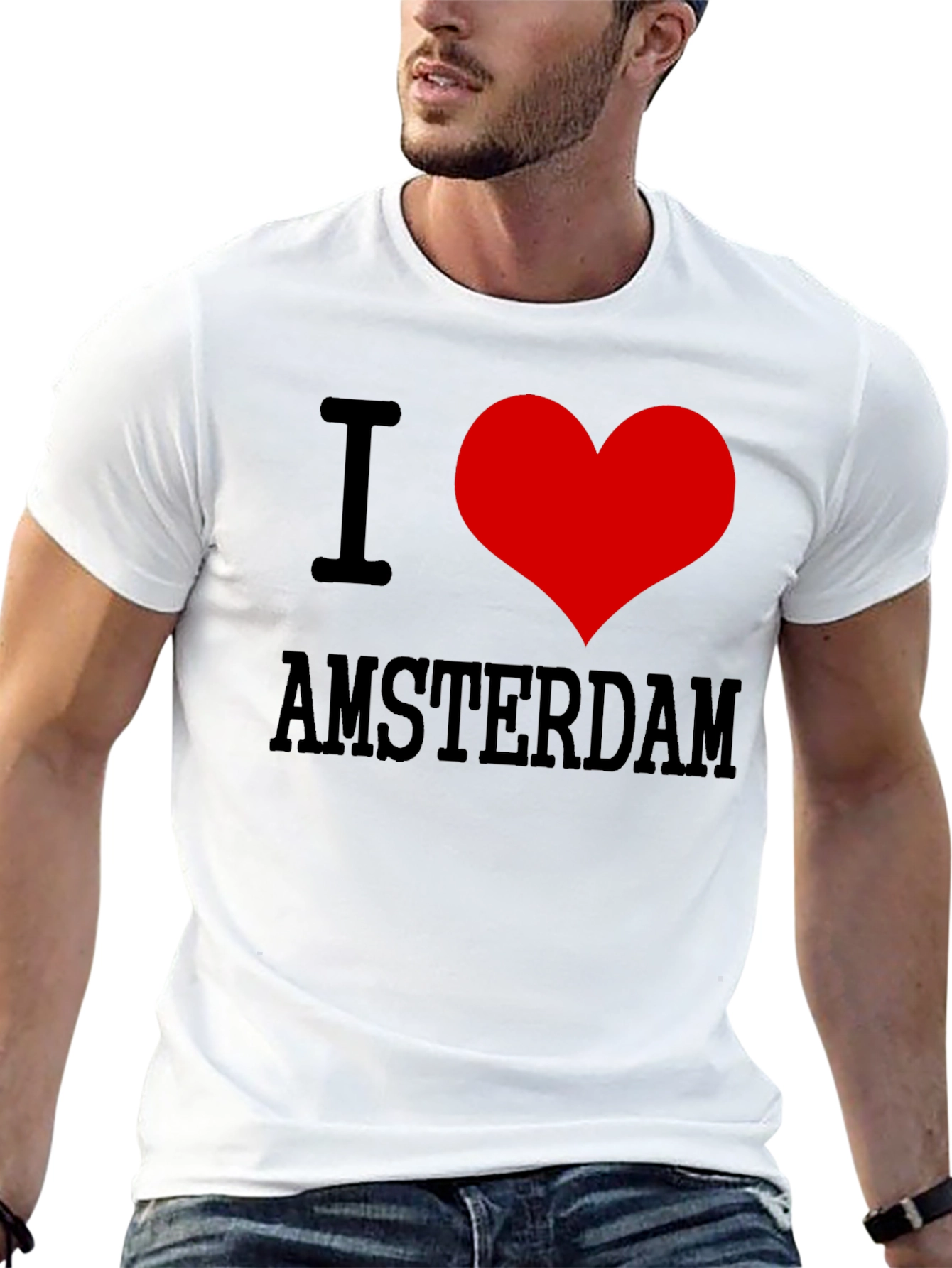 I Heart Amsterdam Black T-Shirt