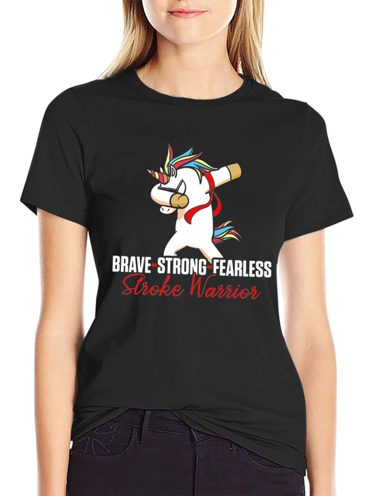 Brave Stroke Warrior Unicorn T-Shirt