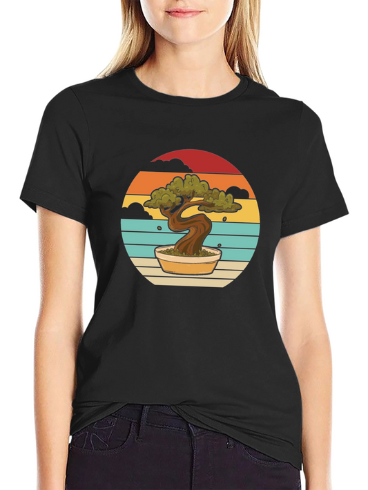 Bonsai Sunset T-Shirt - Unique Graphic Tee