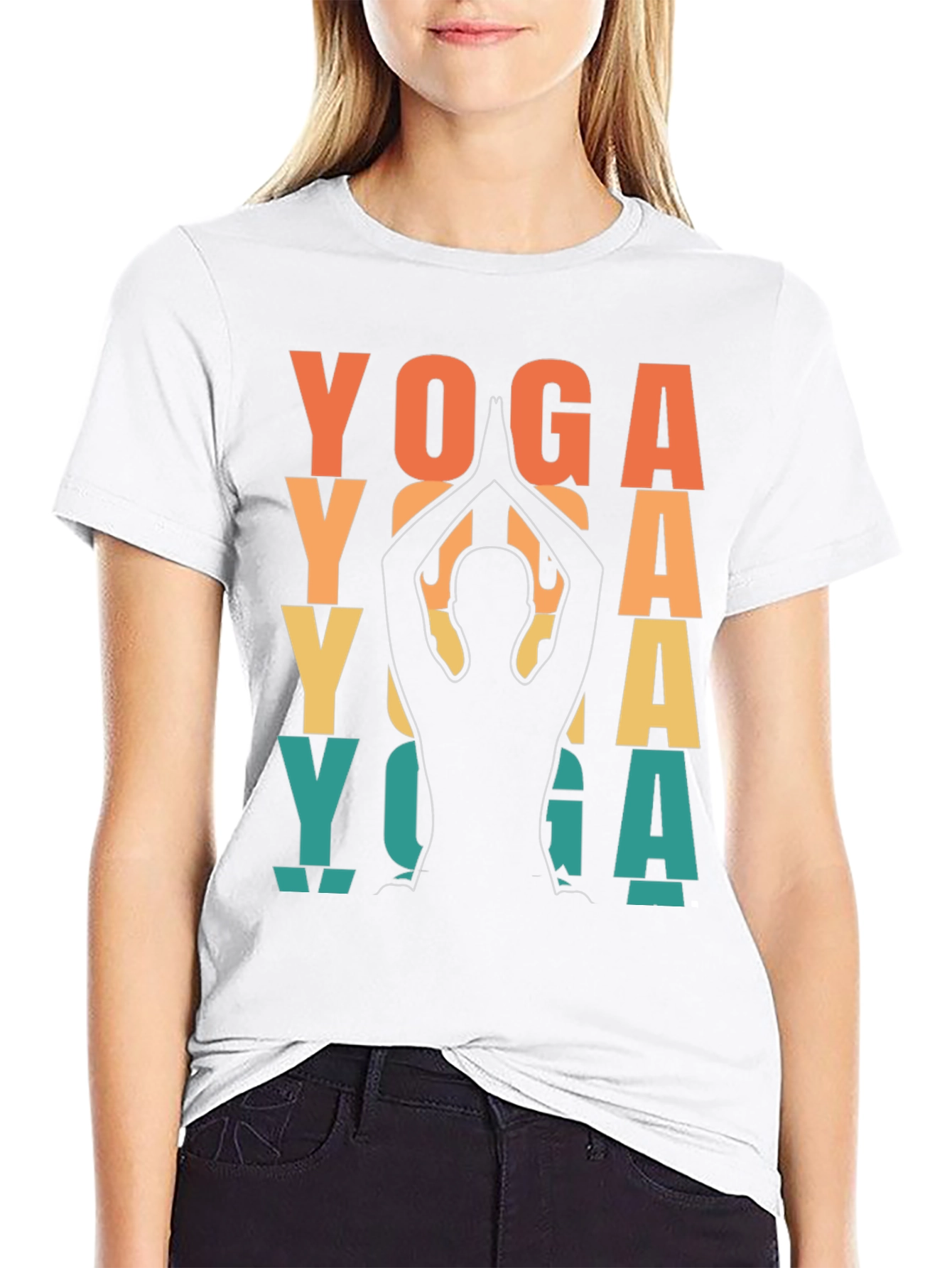 Yoga Graphic Tee - Retro Style