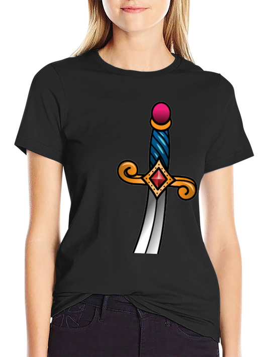 Sword Graphic Tee - Black Cotton Blend