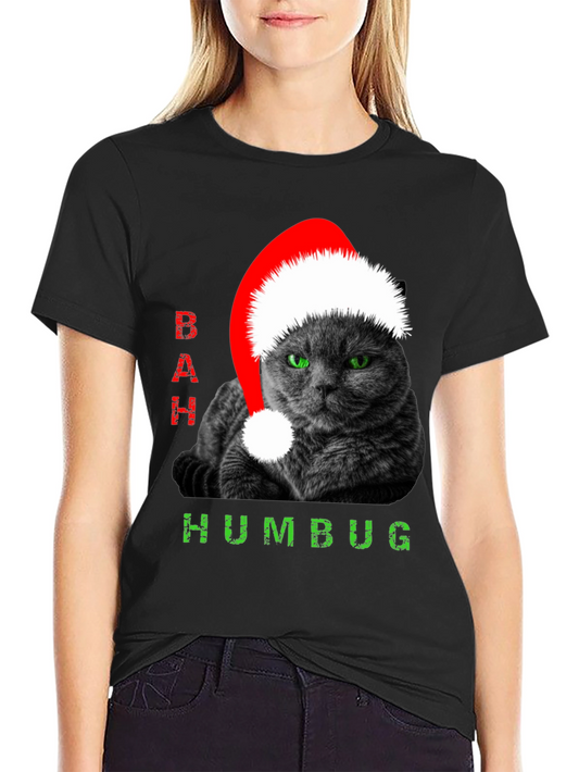 Bah Humbug Cat Christmas T-Shirt