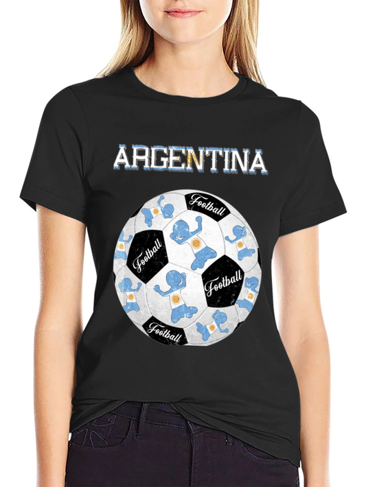 Argentina Football T-Shirt Soccer Ball Design