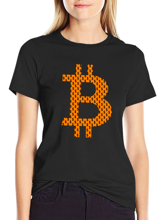 Bitcoin Logo Graphic Black T-Shirt