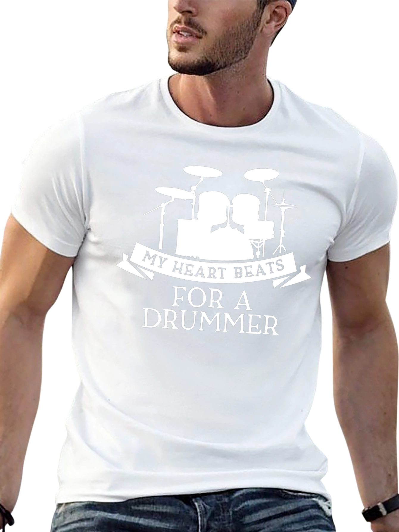 Drummer T-Shirt: My Heart Beats For A Drummer