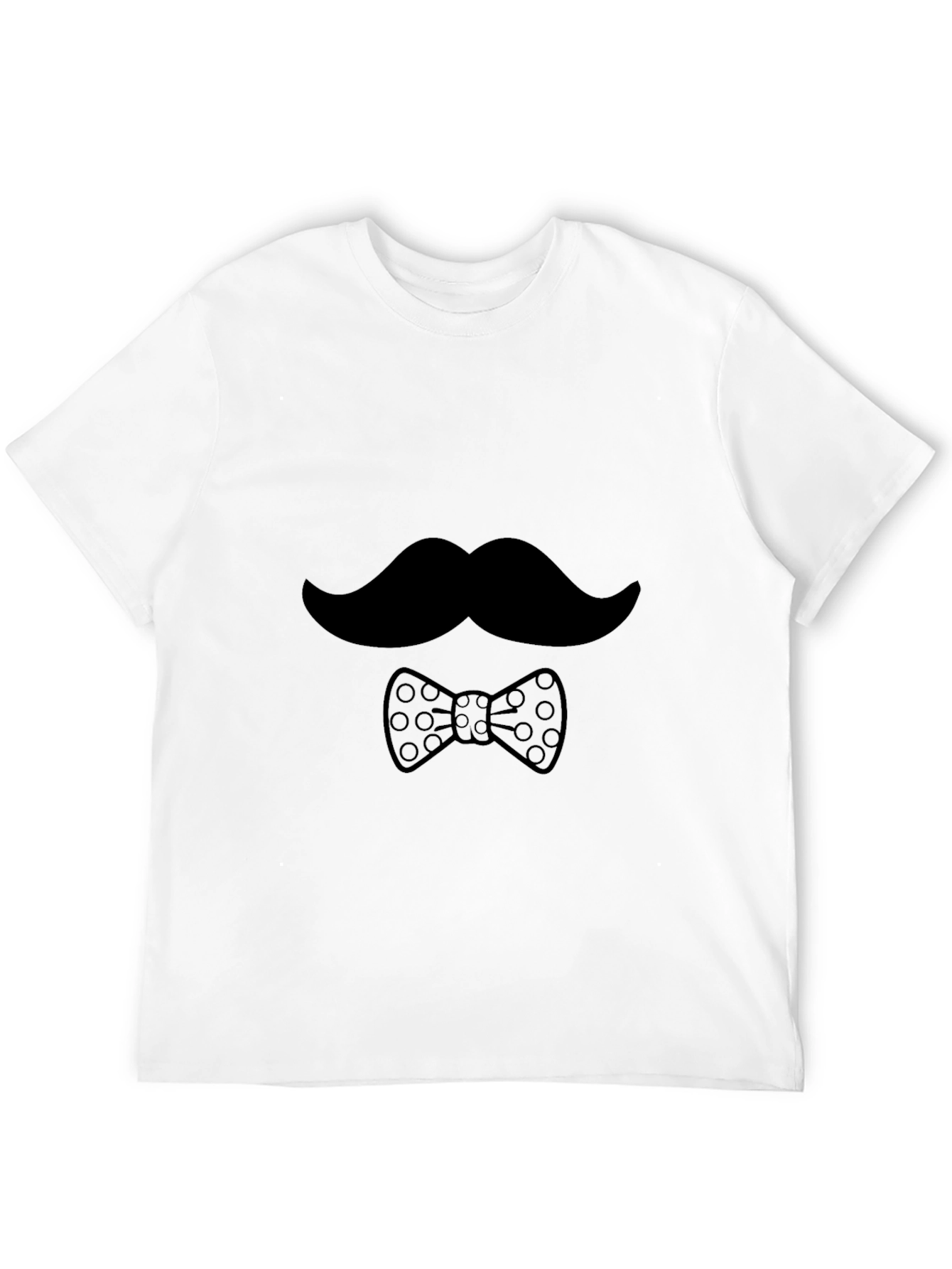 Mustache & Bowtie Graphic Tee - Classic Black