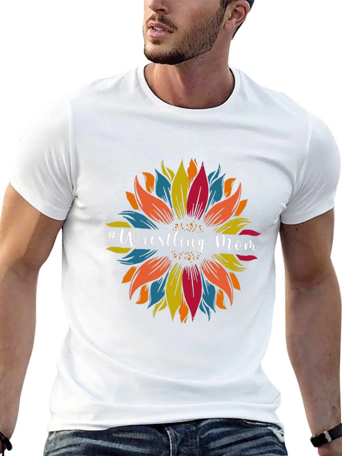 Wrestling Mom Sunflower Graphic Tee