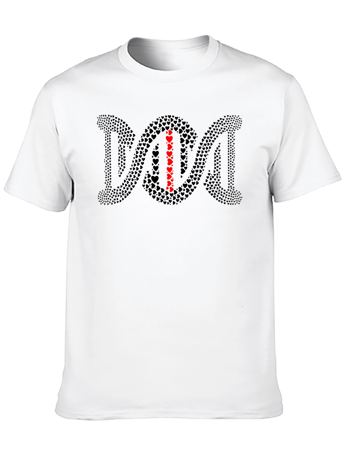 Heart DNA Graphic Tee - Black Cotton T-Shirt