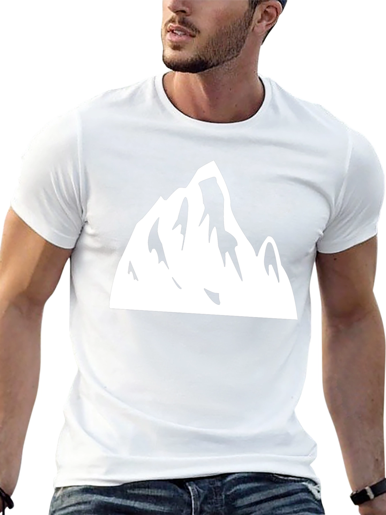 Mountain Graphic Tee - Black Cotton