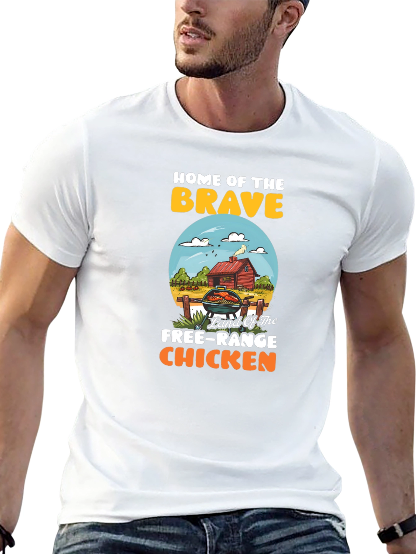 Home of the Brave Free-Range Chicken T-Shirt