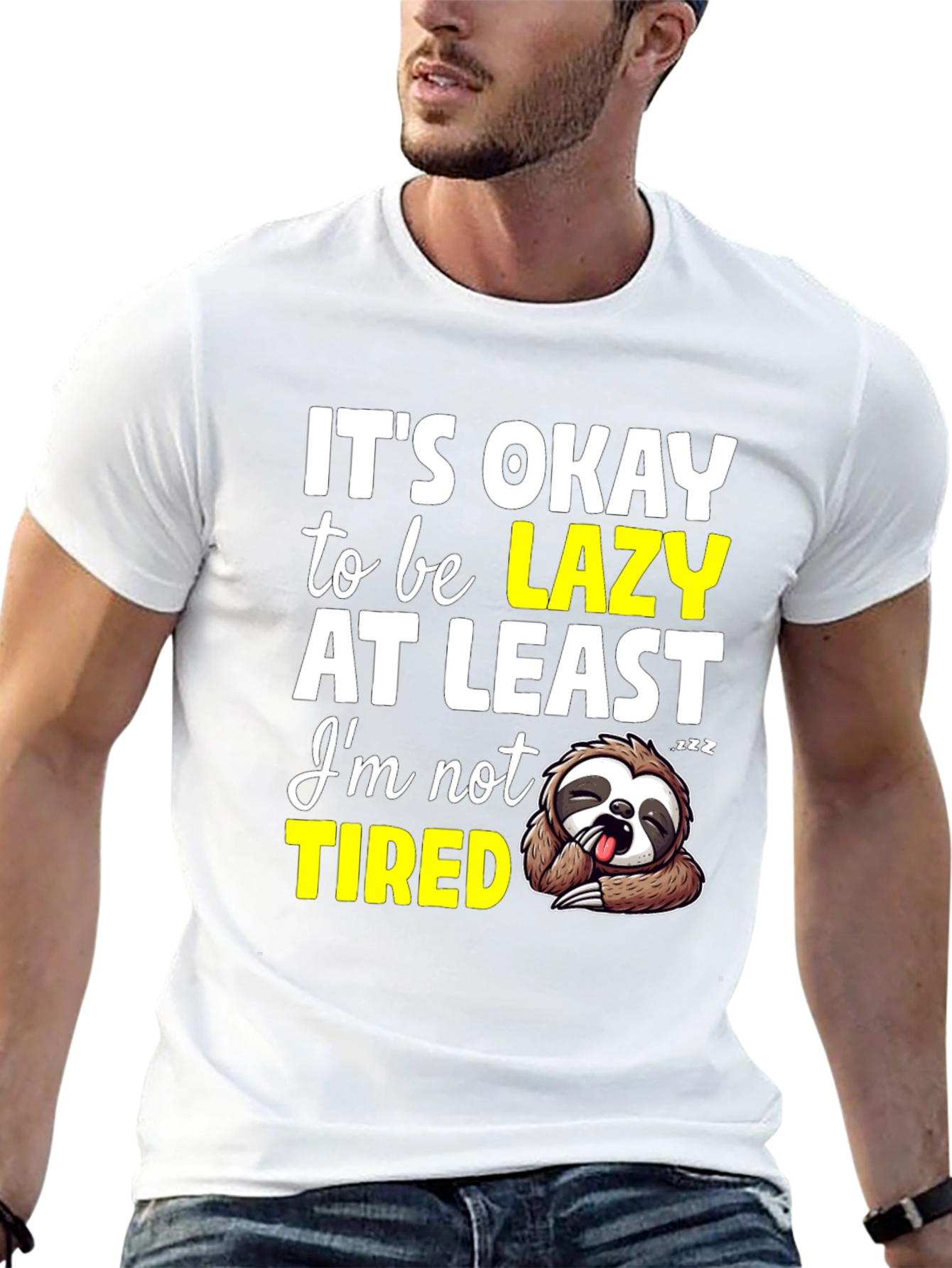 Lazy Sloth Graphic T-Shirt - Comfortable & Funny