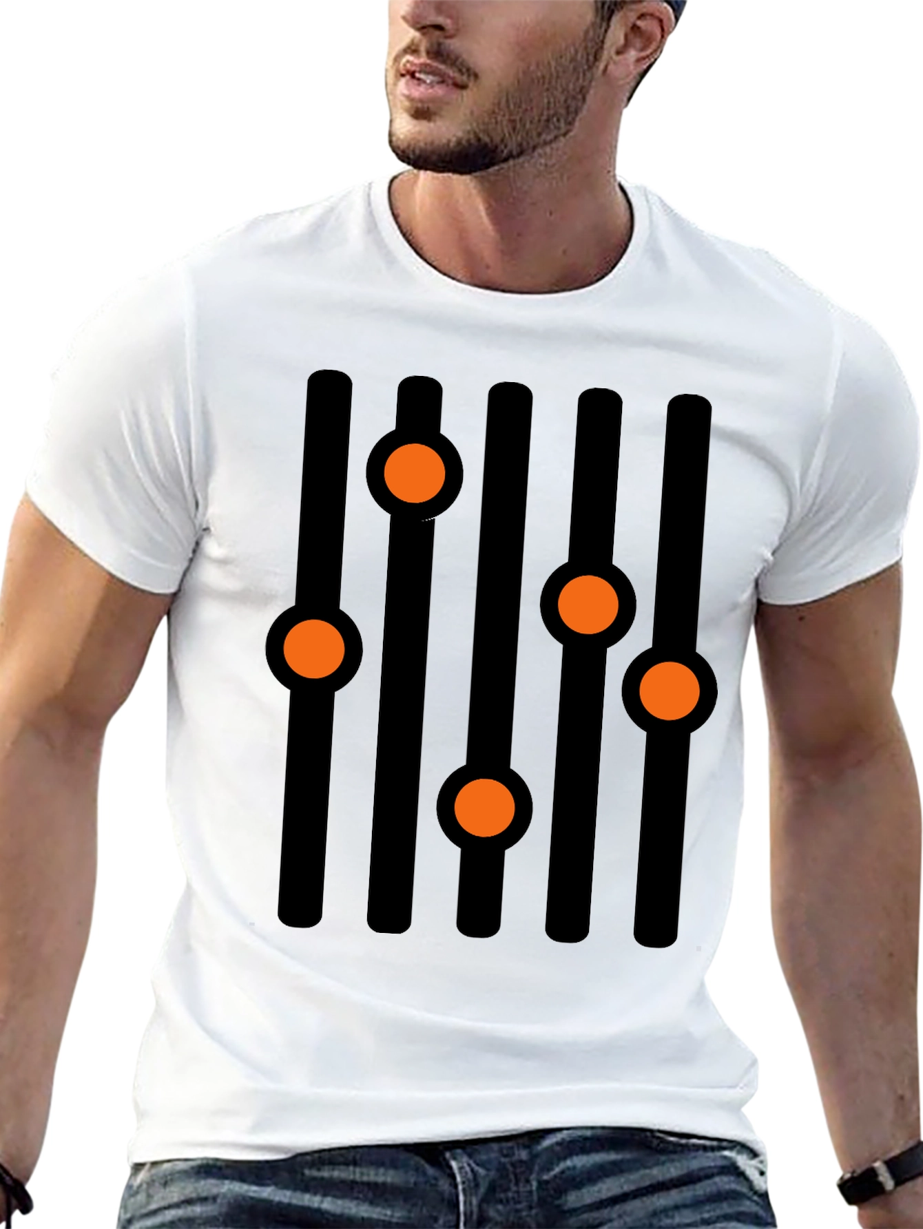 Equalizer Graphic Tee - Black Cotton Blend