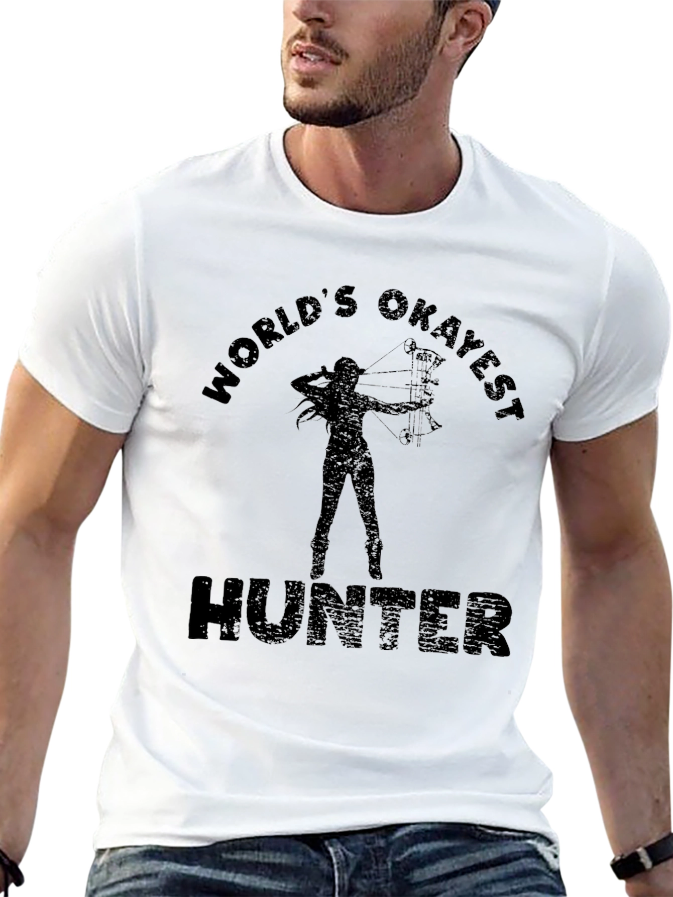 Worlds Okayest Hunter T-Shirt - Archery Humor