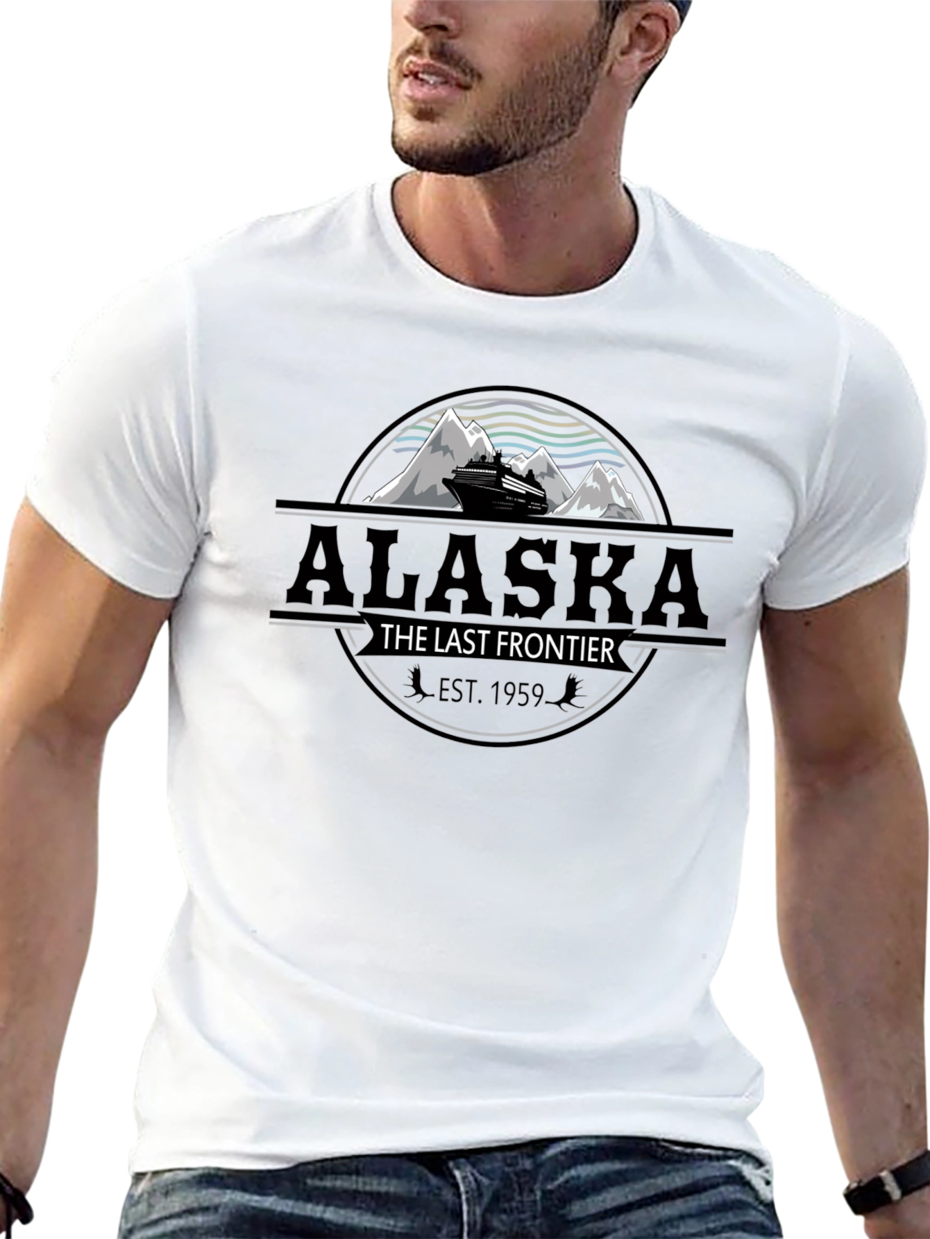 Alaska The Last Frontier Black T-Shirt