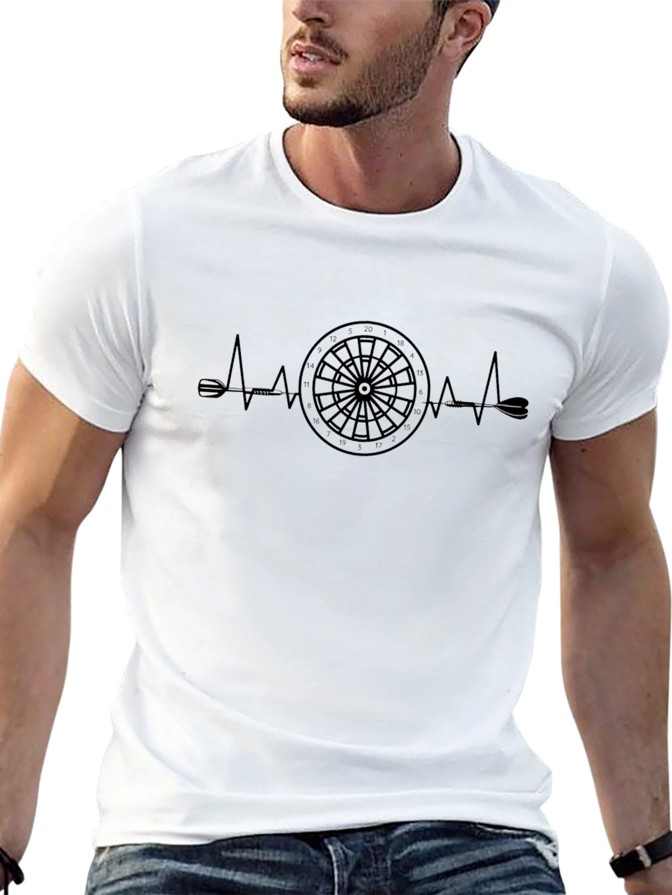 Darts Heartbeat Graphic T-Shirt
