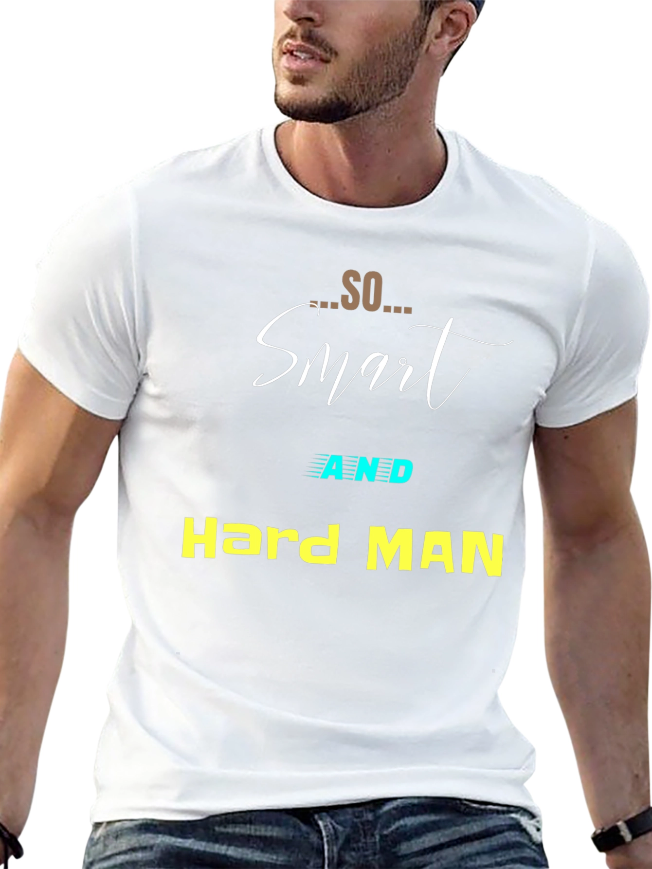 Smart and Hard Man Black T-Shirt