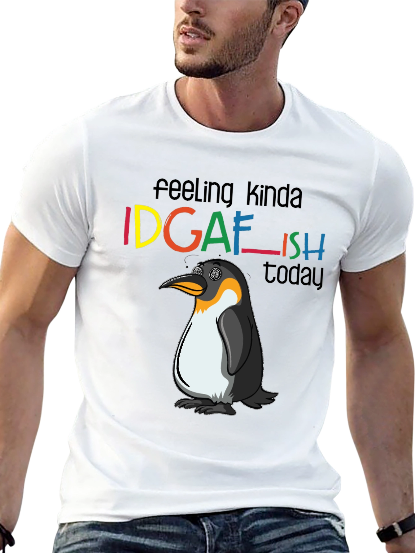 IDGAFish T-Shirt: Funny Penguin Graphic Tee