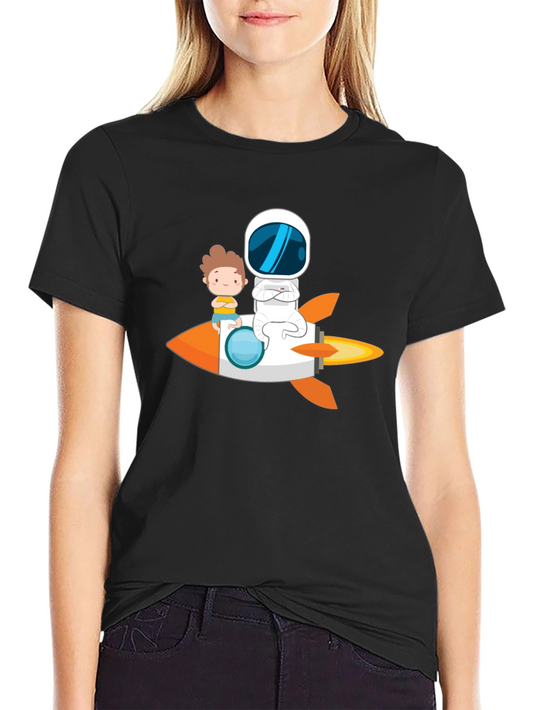 Astronaut & Boy Rocket Ride Graphic Tee