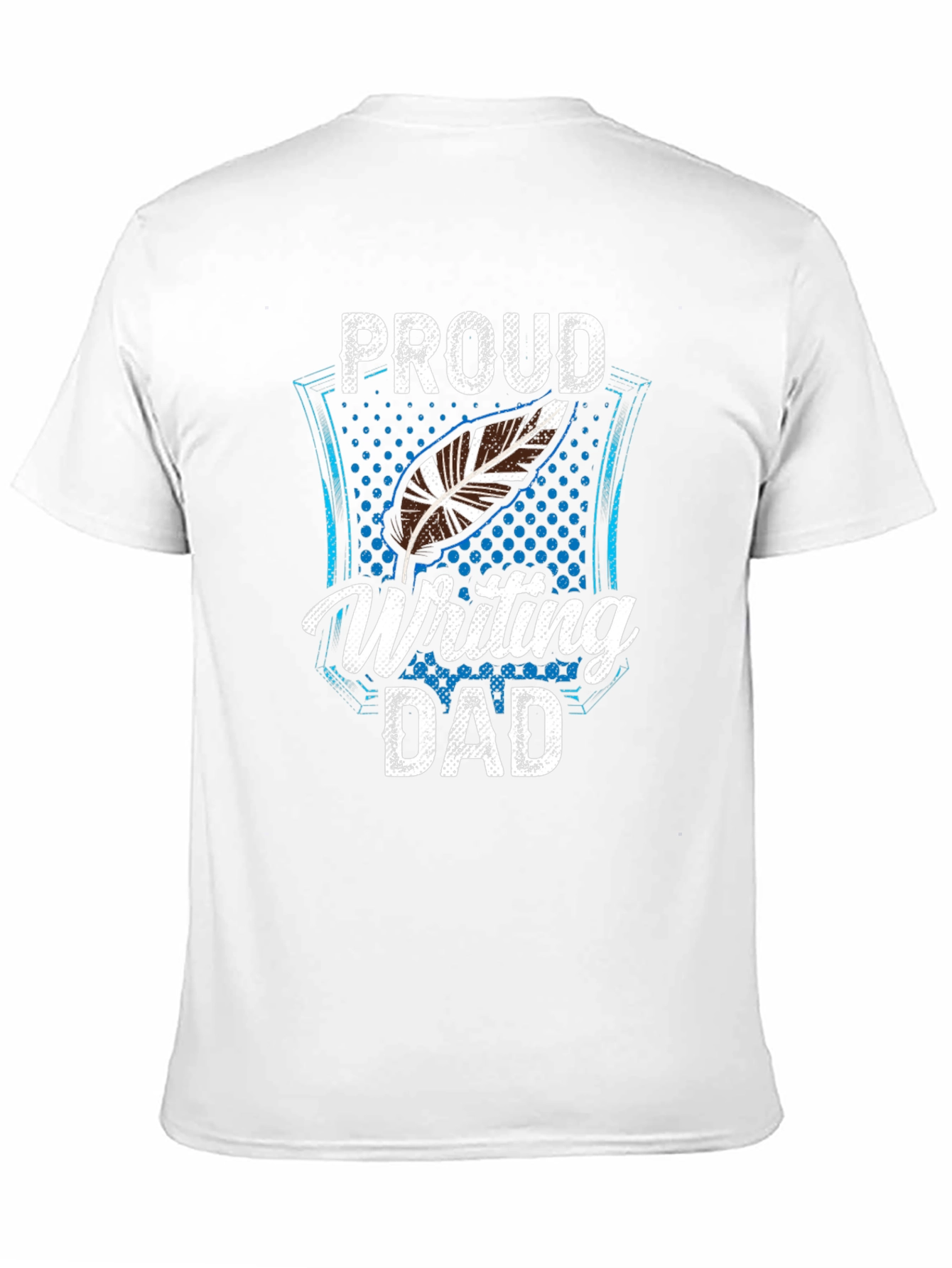 Proud Writing Dad T-Shirt - Black