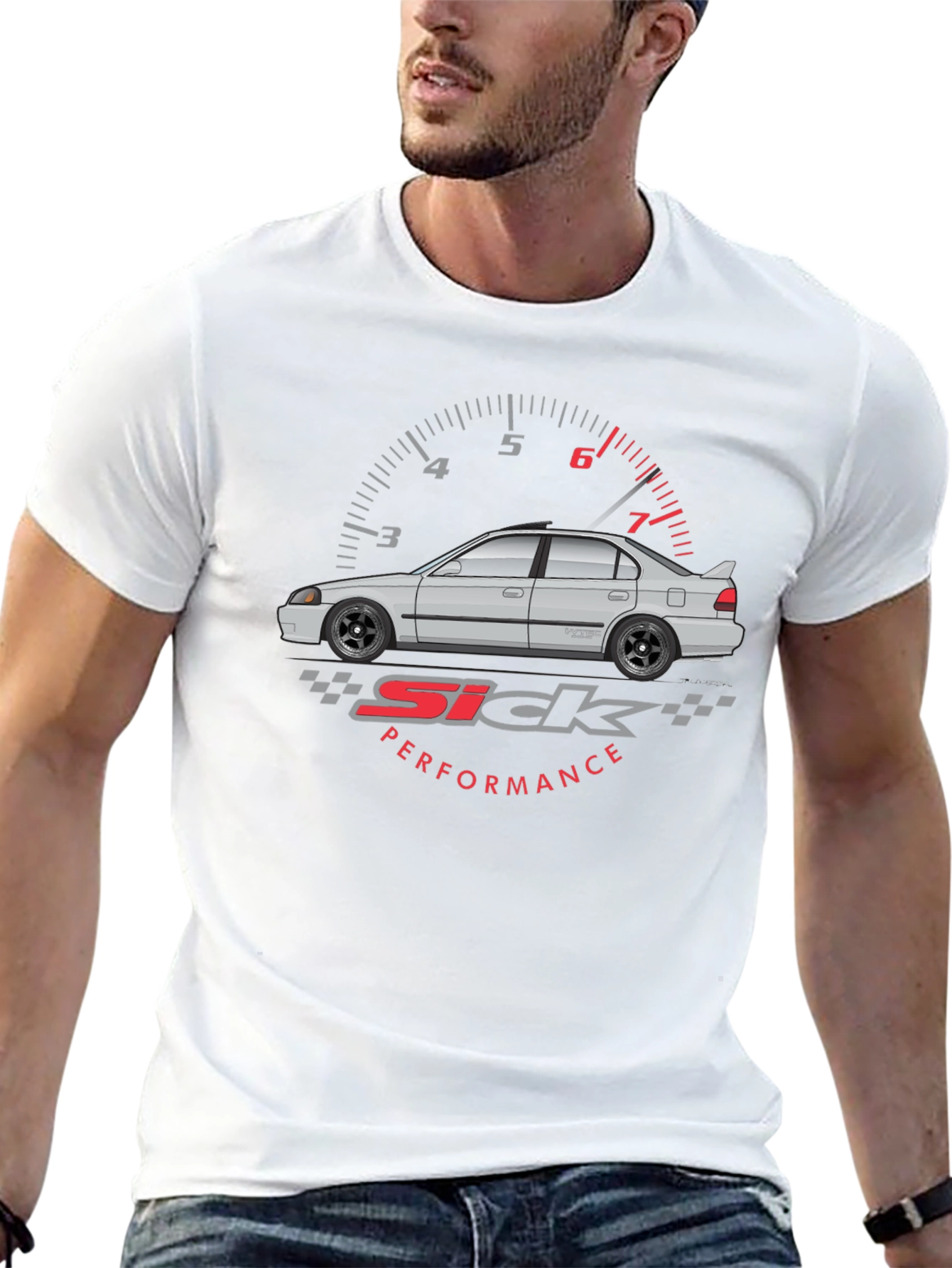 Sick Performance Car Graphic Tee - Black