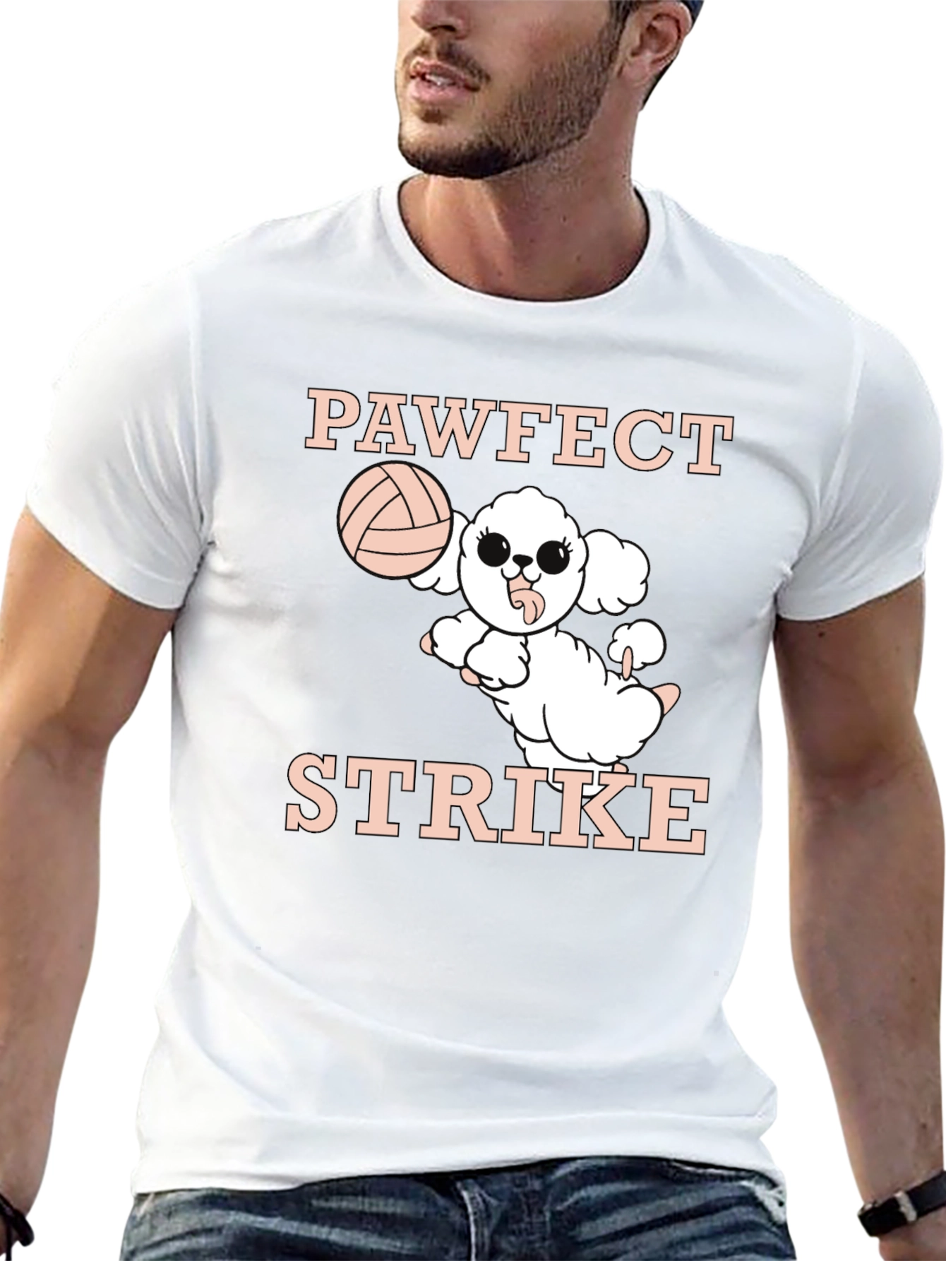 Pawfect Strike Volleyball T-Shirt