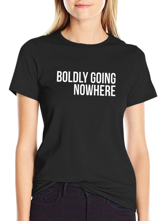 Boldly Going Nowhere Graphic Tee - Black