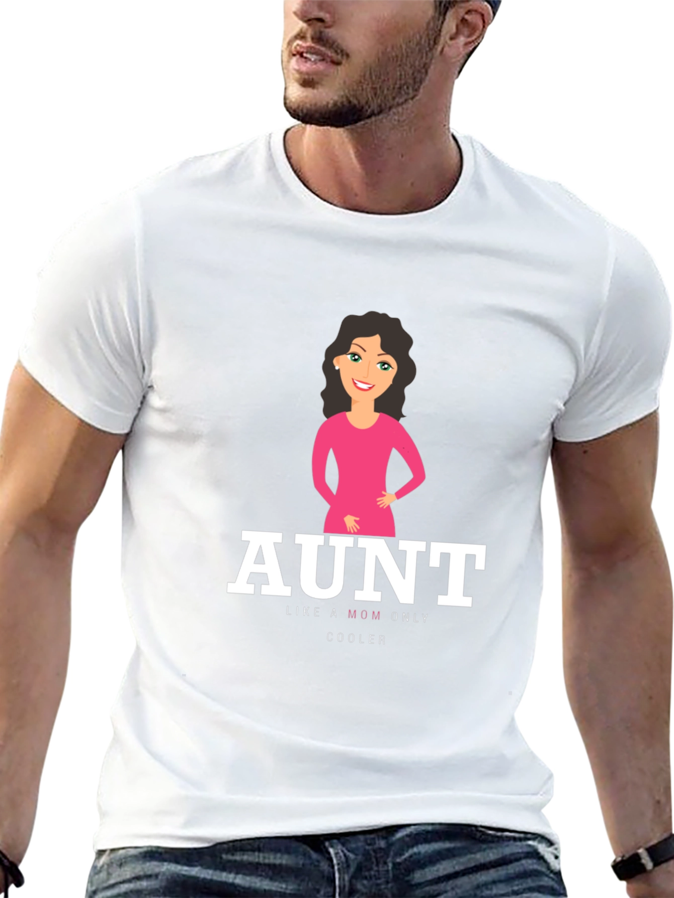 Funny Aunt T-Shirt - Like a Mom Only Cooler