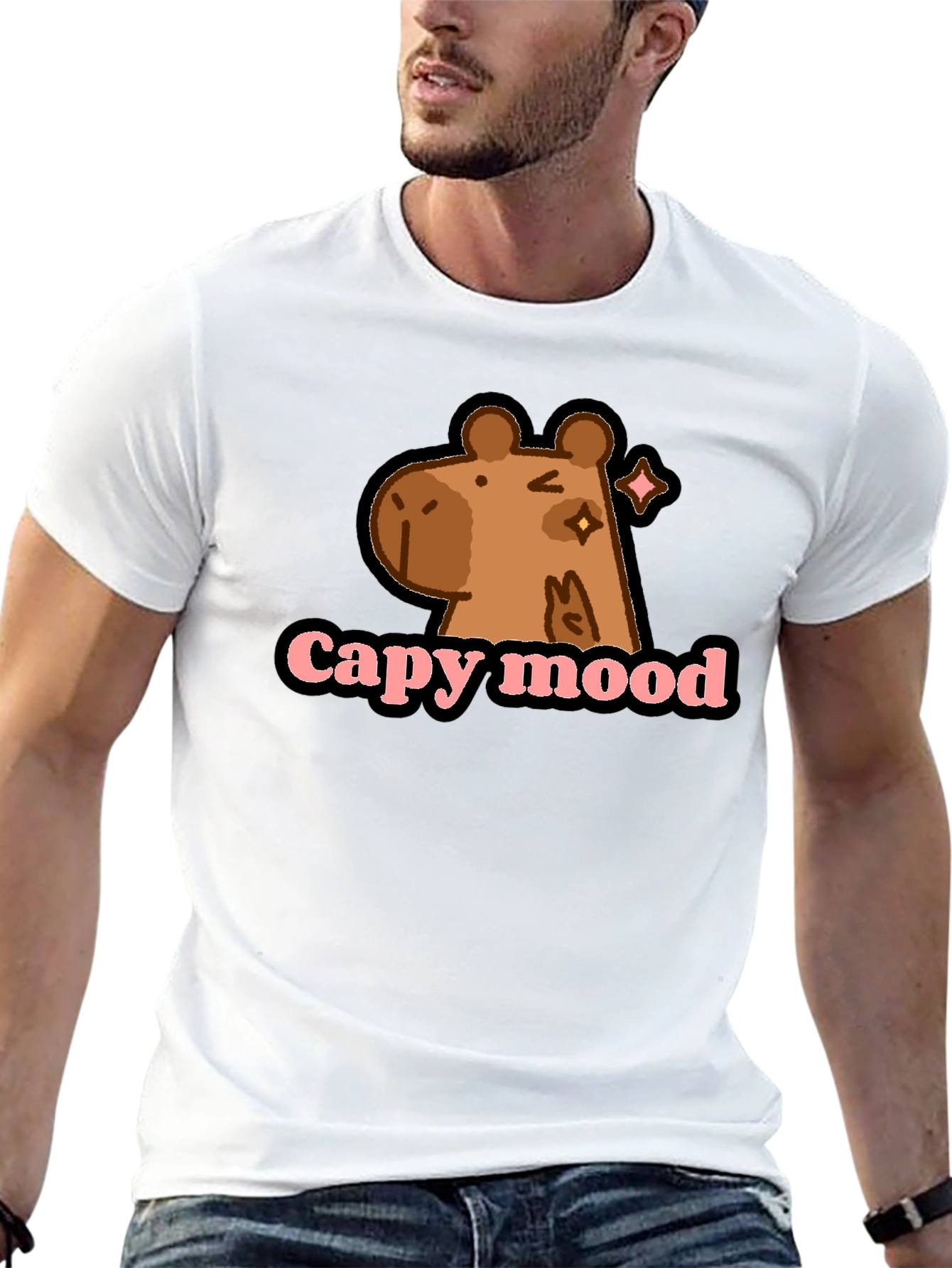 Capy Mood Black T-Shirt