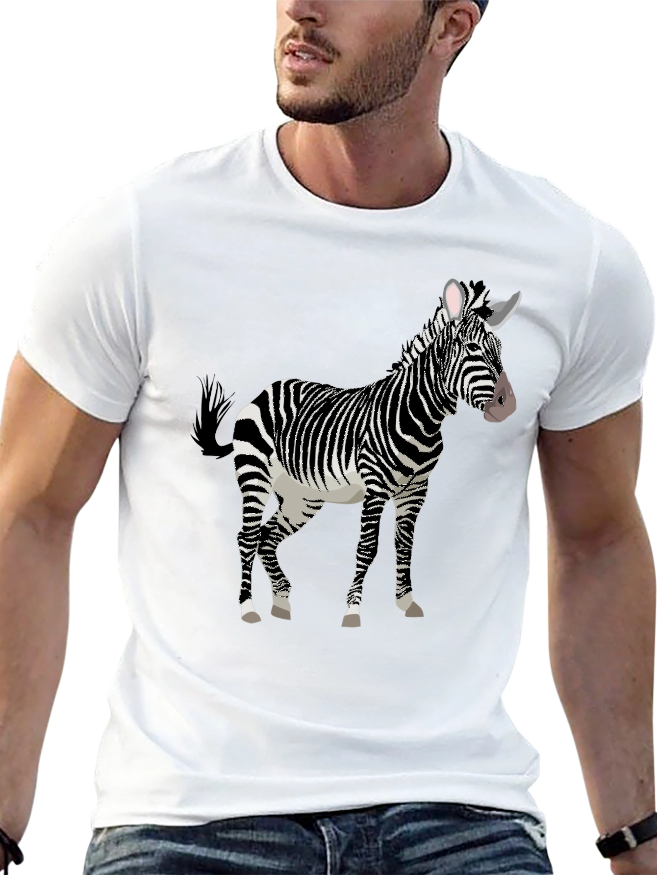 Zebra Graphic Tee - Stylish Animal Print T-Shirt