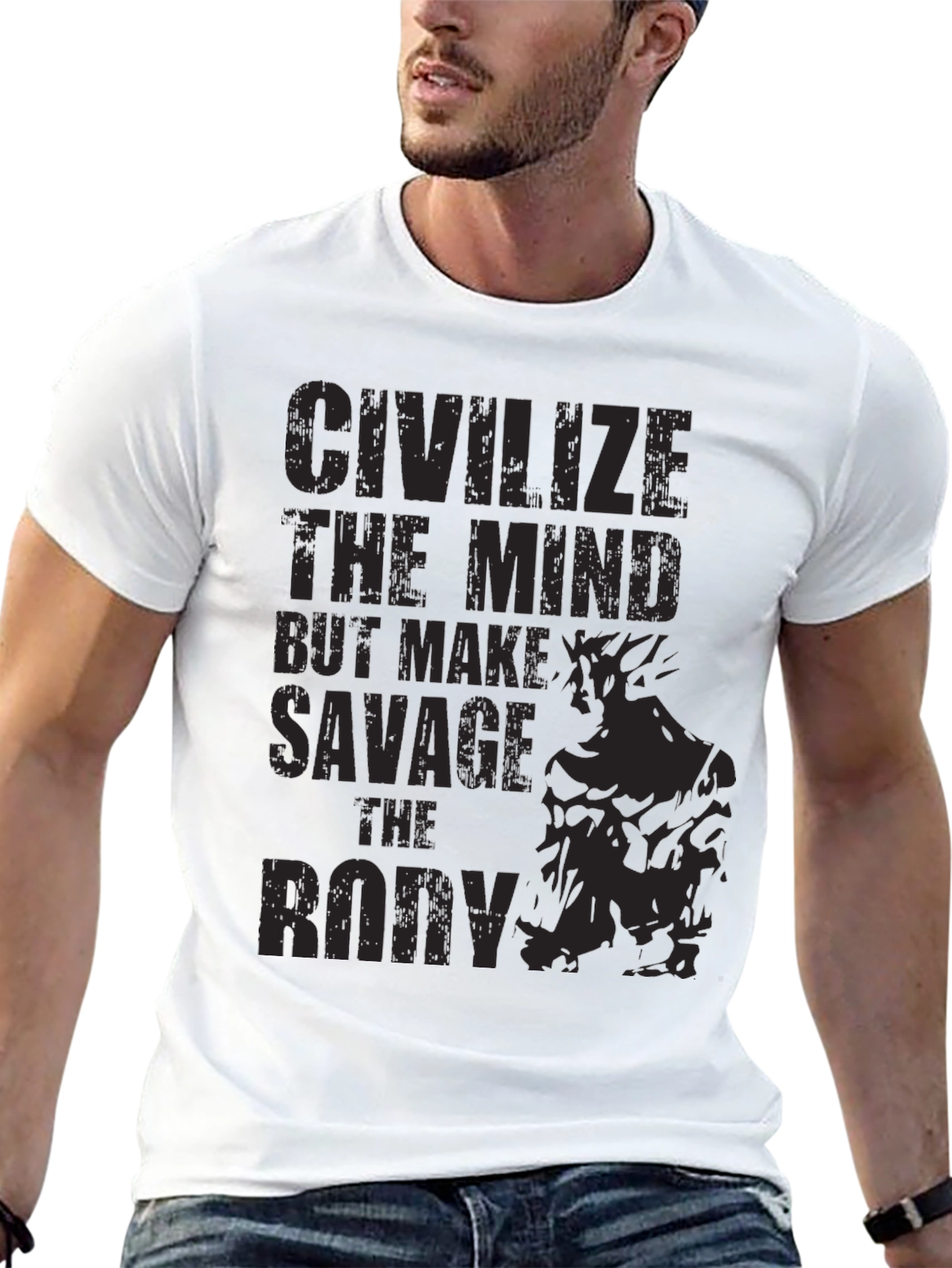 Civilize the Mind Savage the Body T-Shirt
