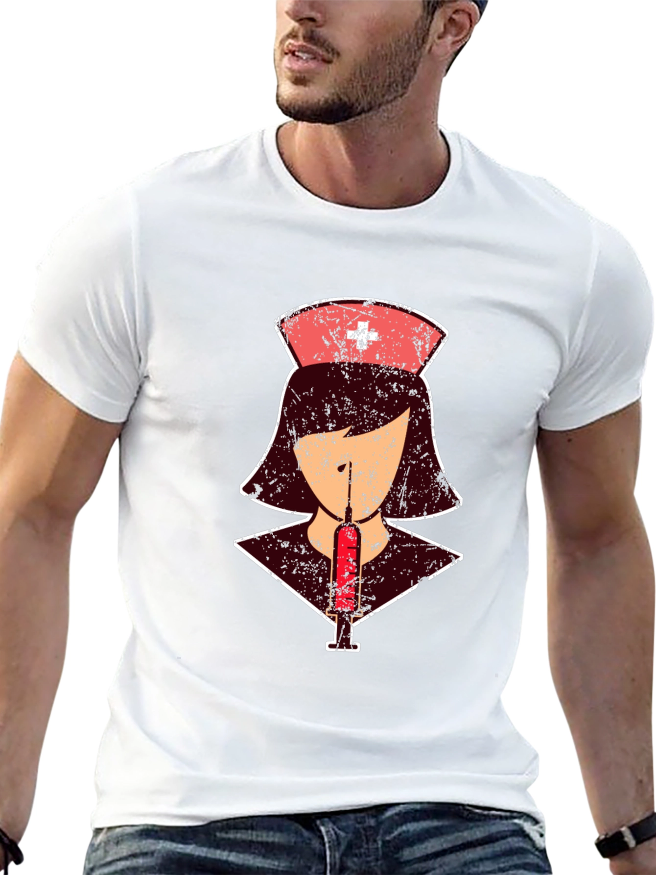 Nurse Syringe Graphic T-Shirt - Unisex Casual Tee