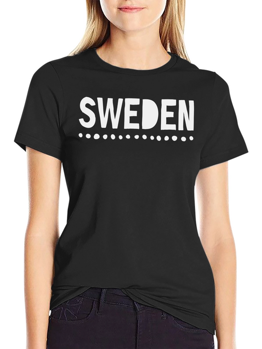 Sweden Graphic Tee - Black Cotton T-Shirt