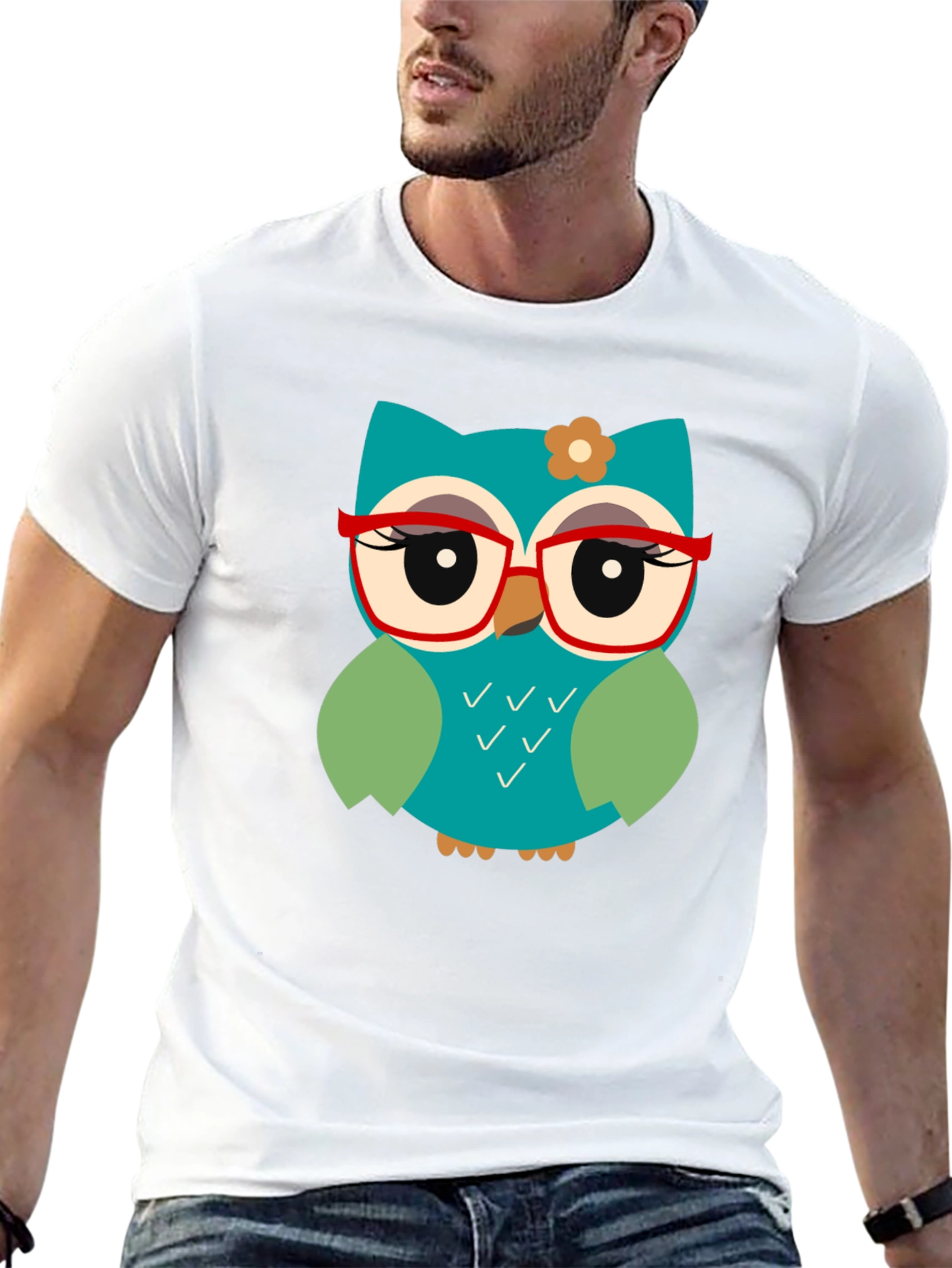 Cute Owl Graphic Tee - Stylish Black T-Shirt