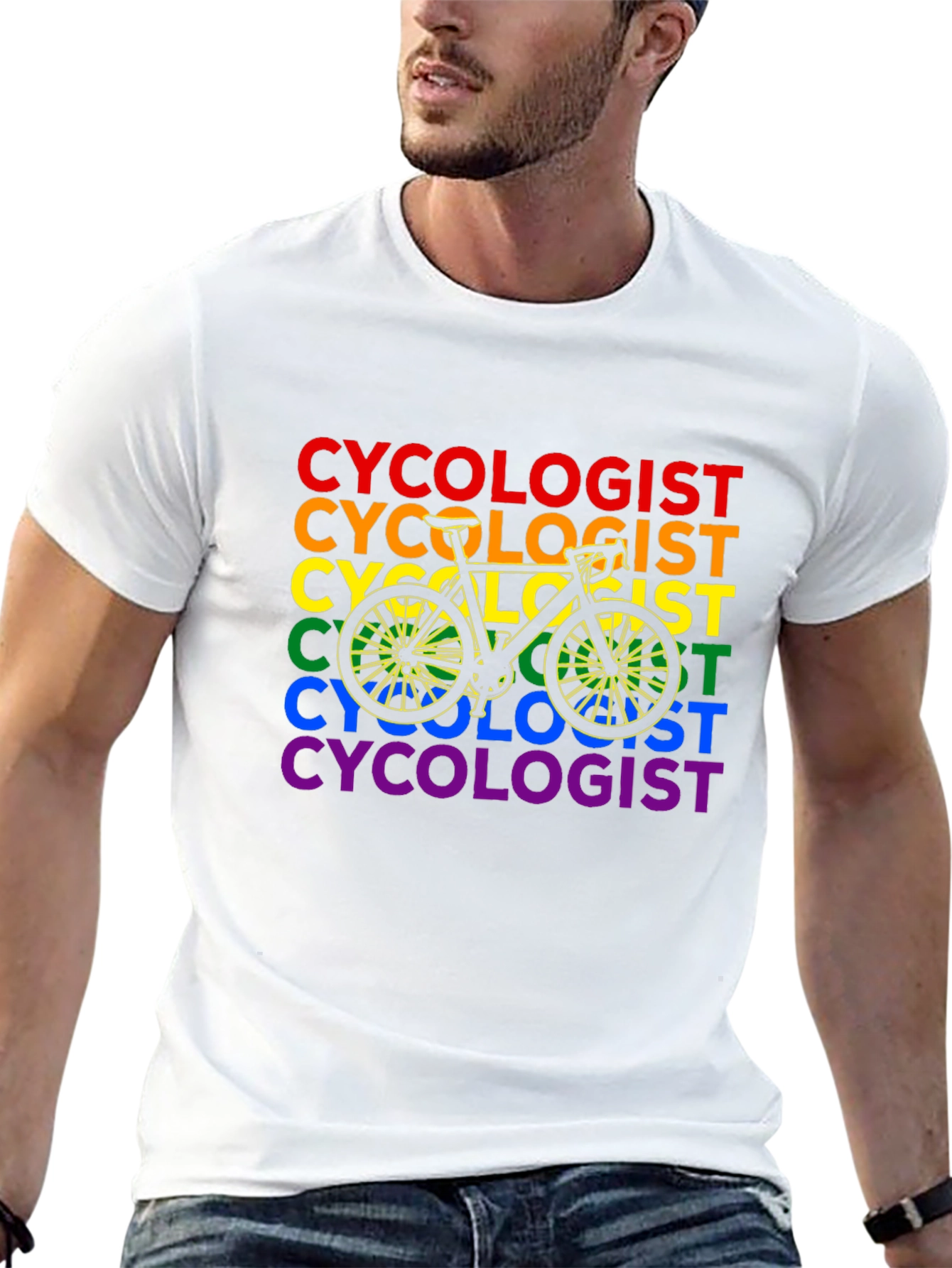 LGBTQ Pride Cycologist Bicycle T-Shirt