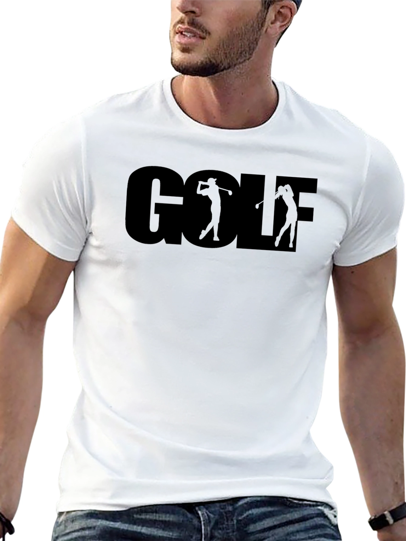 Black Golf Graphic Tee