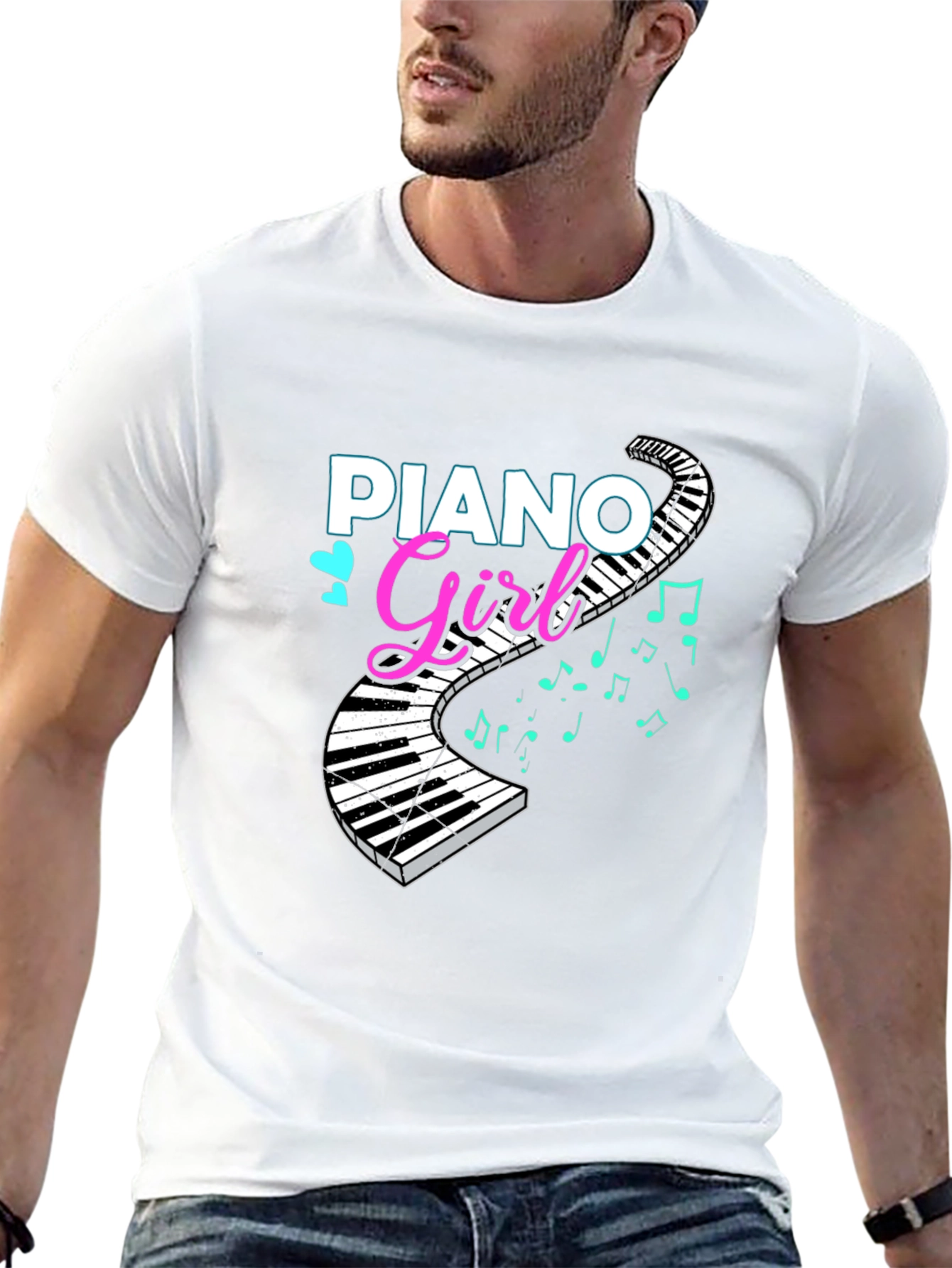 Piano Girl T-Shirt - Music Lover Tee
