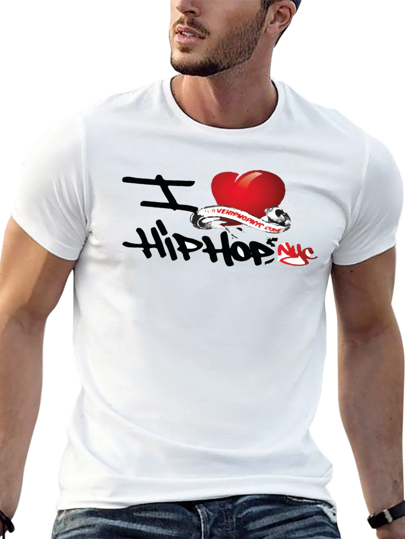 I Love Hip Hop Graphic Black T-Shirt