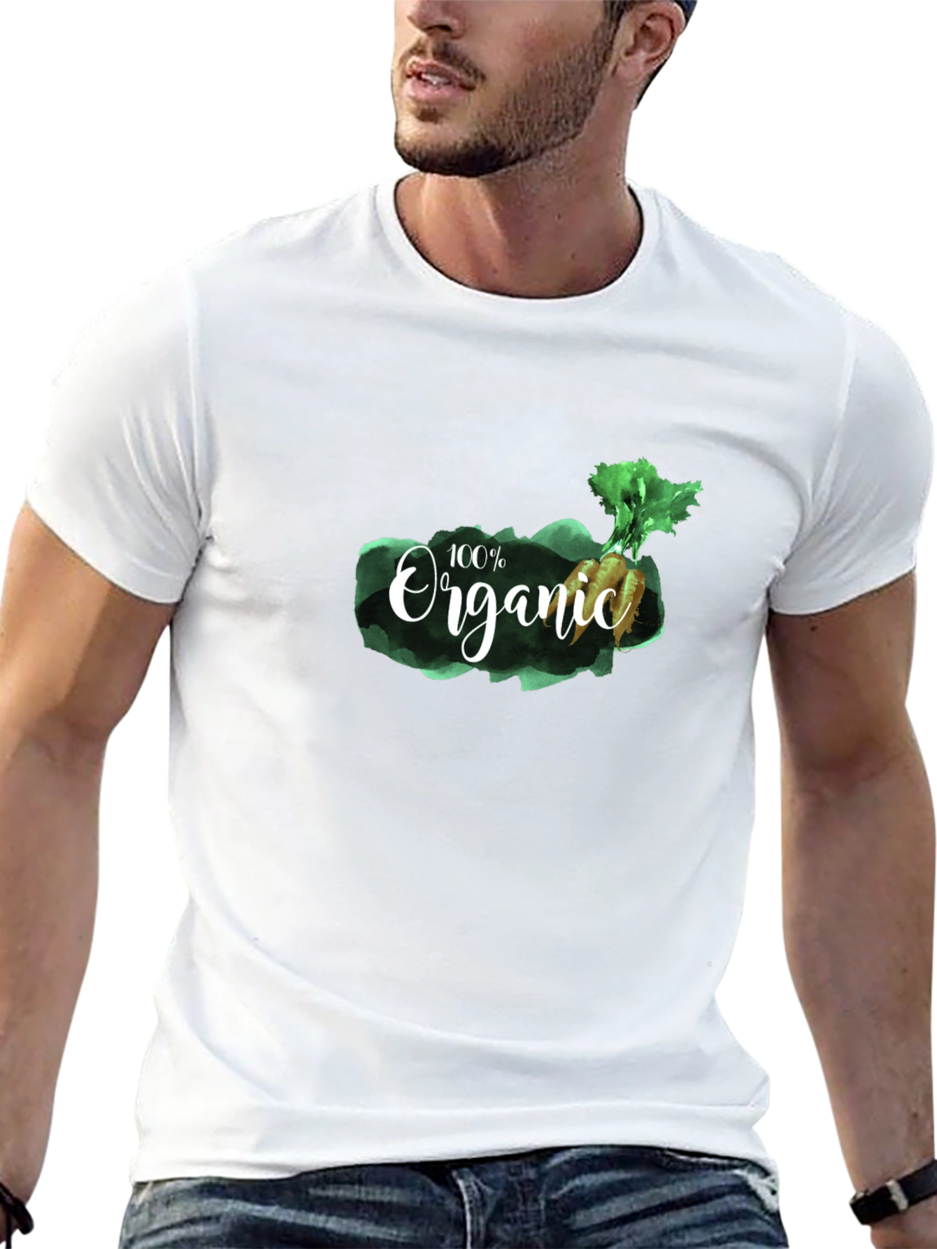 Organic Graphic T-Shirt - Mens Black Tee